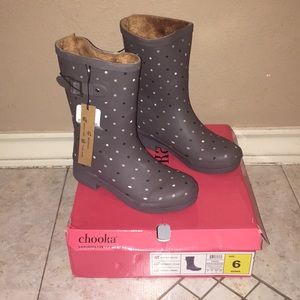 New Chooka Delridge Petite Dot Mid Calf Boots